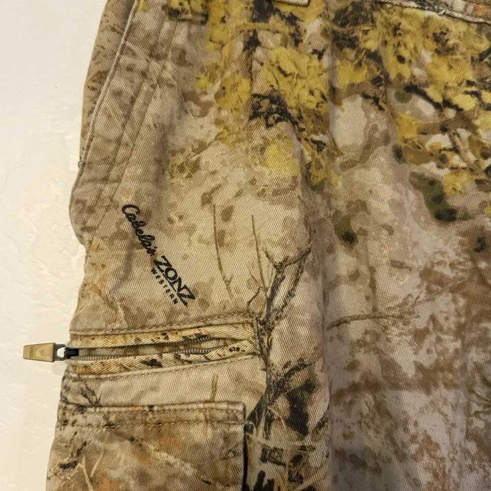 Cabela's Zonz Western Men's Camo Cargo Pants Size 30x29 Regular Hunting Pants